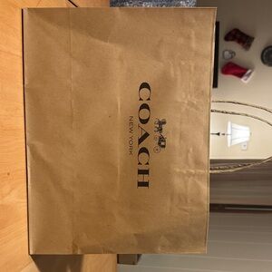 Coach Tan Shopping Bag with Logo